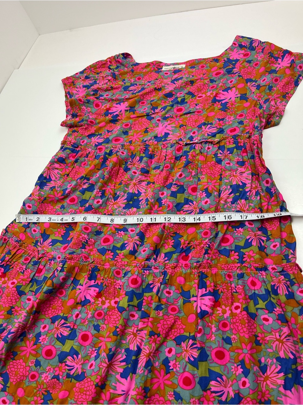 Natural Life Womens Small Berkley Maxi Dress Rust Orchid Pink Tiered Sun Dress - Picture 6 of 9